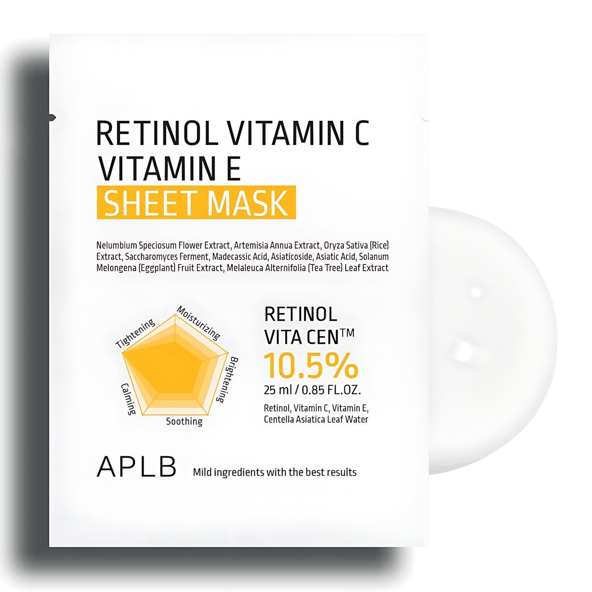 APLB - Retinol Vitamin C Vitamin E Sheet Mask - 25ml