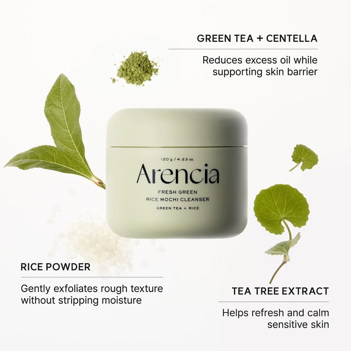 Arencia - Fresh Green Rice Mochi Cleanser mini - 15ml