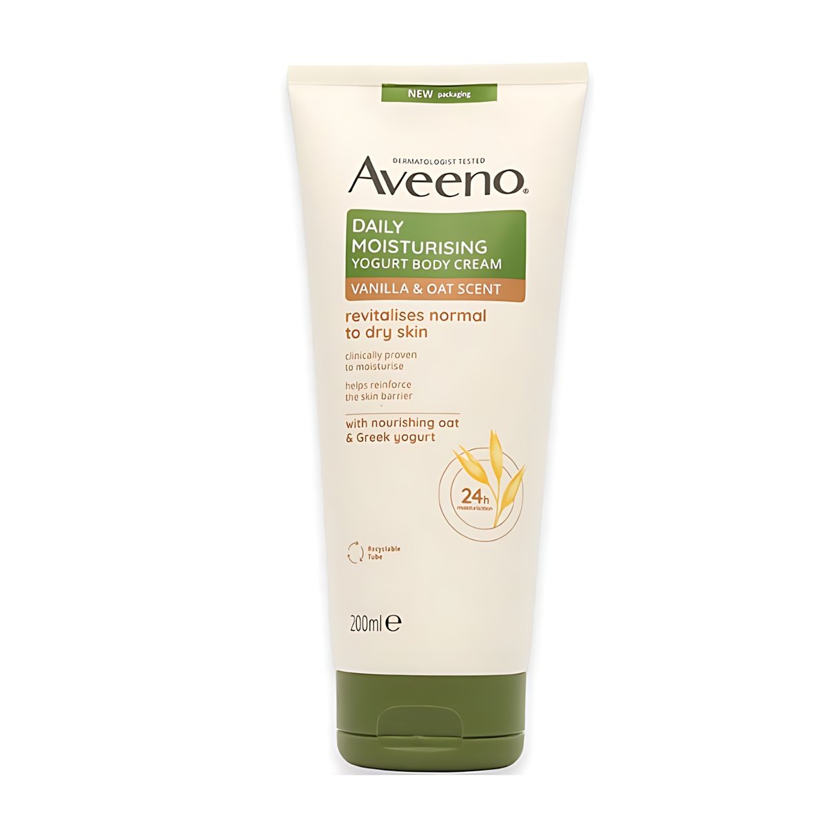 Aveeno - Daily Moisturising Yogurt Body Cream Vanilla & Oat Scent - 200ml