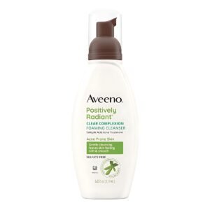 Aveeno - Positively Radiant Clear Complexion Foaming Cleanser Acne Prone Skin - 177ml