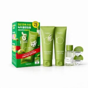 Beplain - Mung Bean pH-Balanced Cleansing Foam Twin Pack + - 160ml
