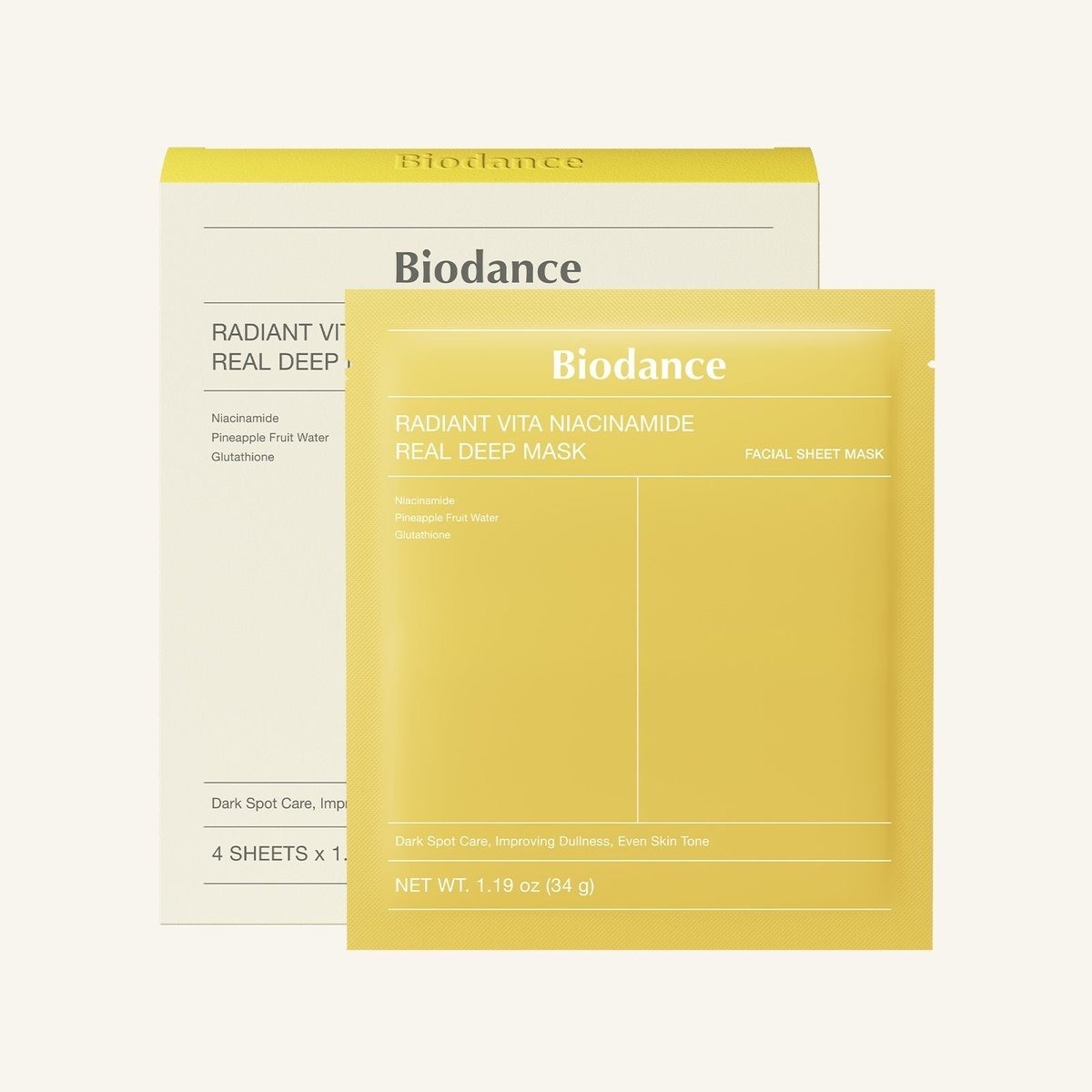 Biodance - Radiant Vita Niacinamide Real Deep Mask 1 sheets - 34g