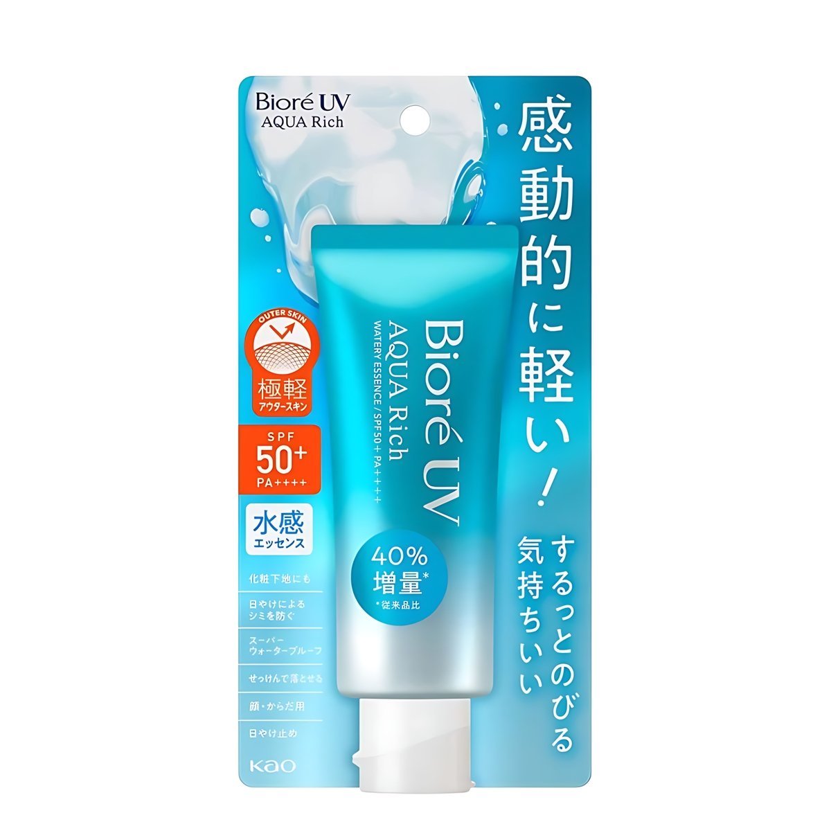 Biore - UV Aqua Rich Watery Essence Spf 50+PA++++ - 70ml
