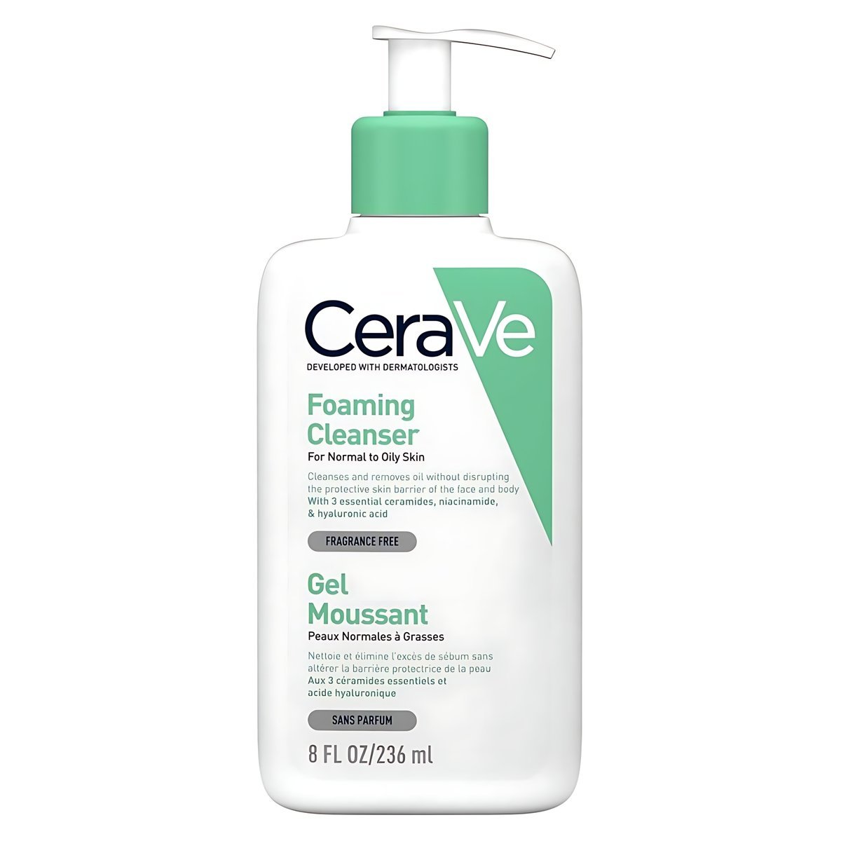 CERAVE - Foaming Cleanser (FOR NORMAL TO OILY SKIN) - 236ml