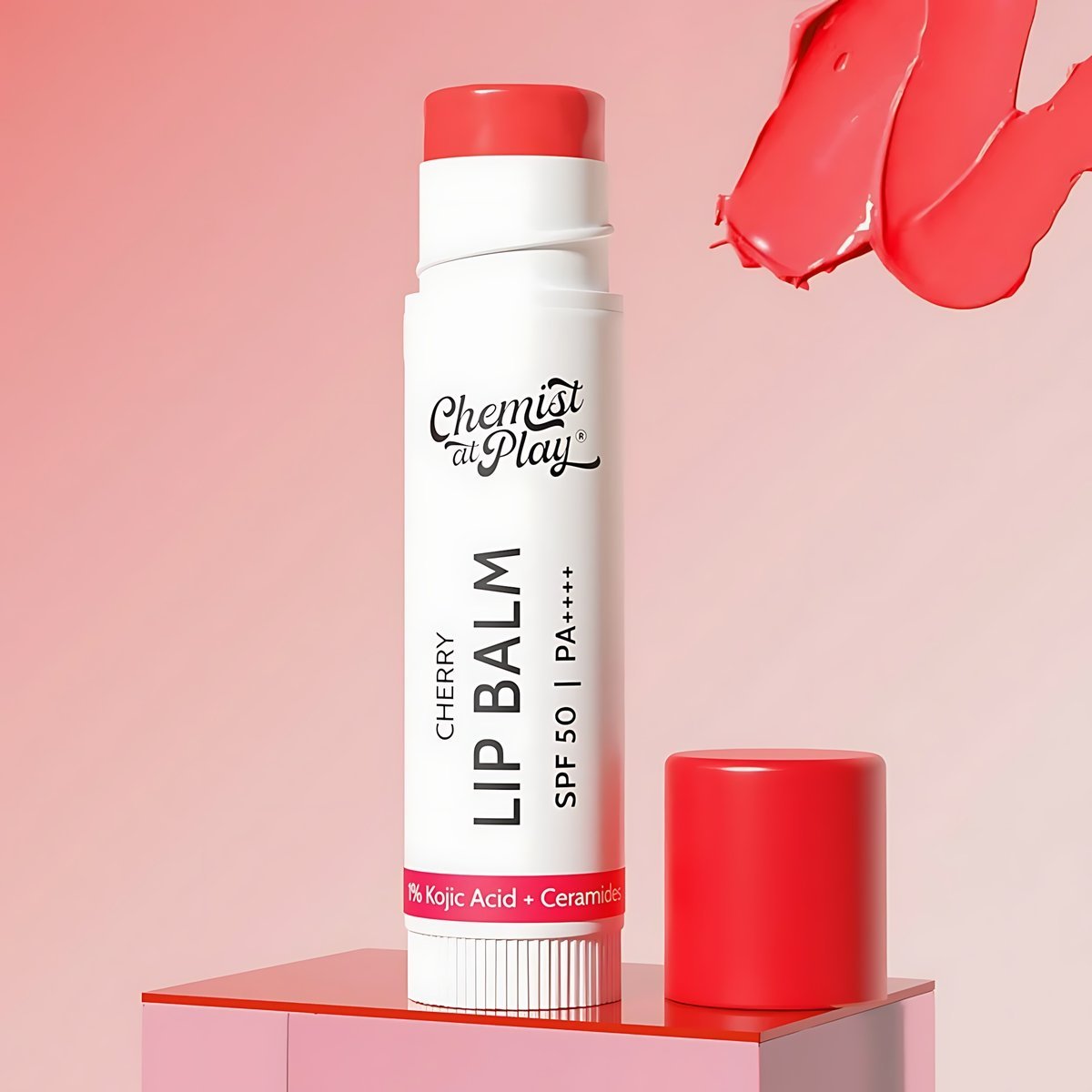 Chemist - at Play Cherry Lip Balm for Chapped & Pigmented Lips SPF 50 PA++++ & Kojic Acid - 4.5g