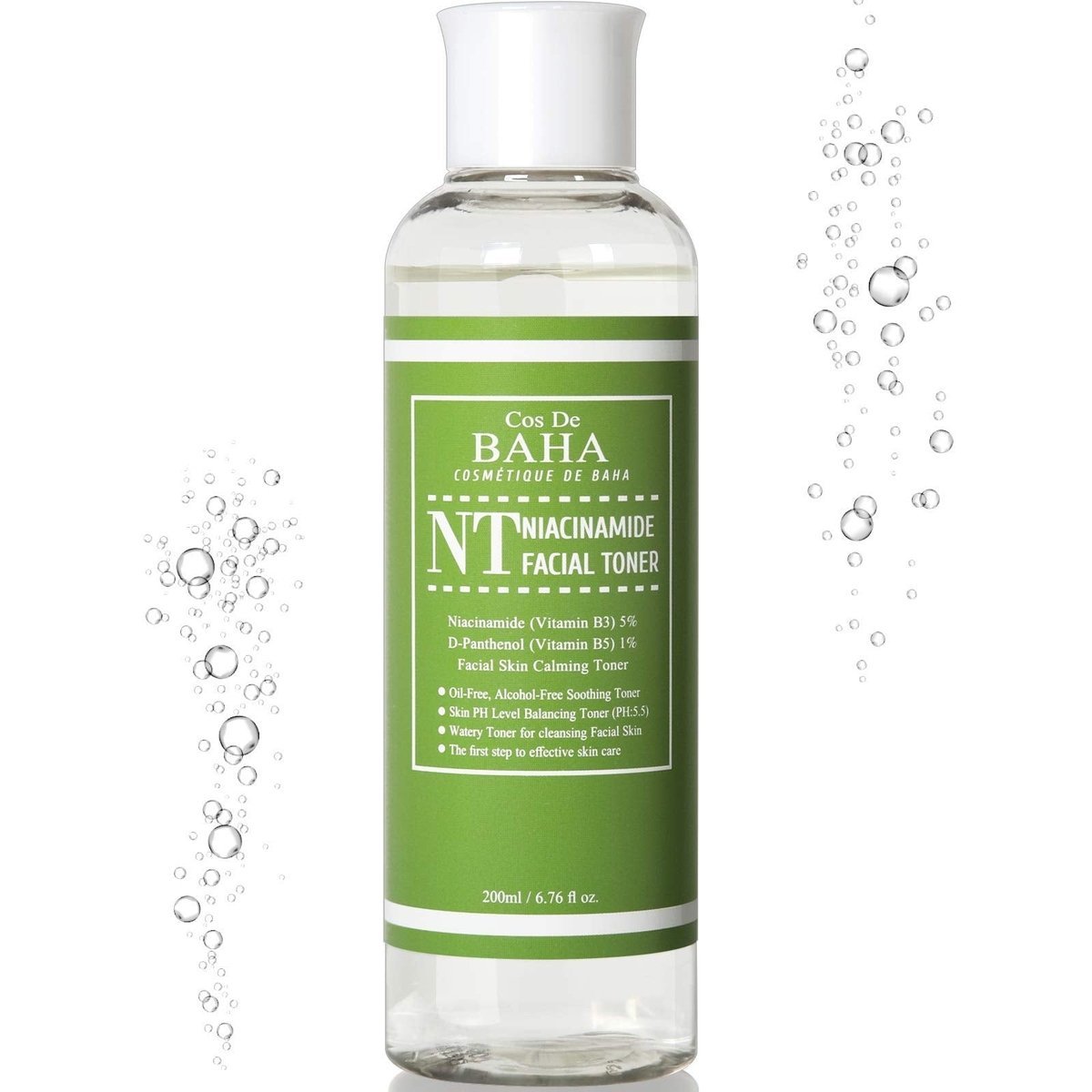 Cos De BAHA - Niacinamide 5% Facial Toner – Pore Reducer + Uneven Skin Tone Treatment + Diminishes Acne Prone, Alcohol Free - 200ml