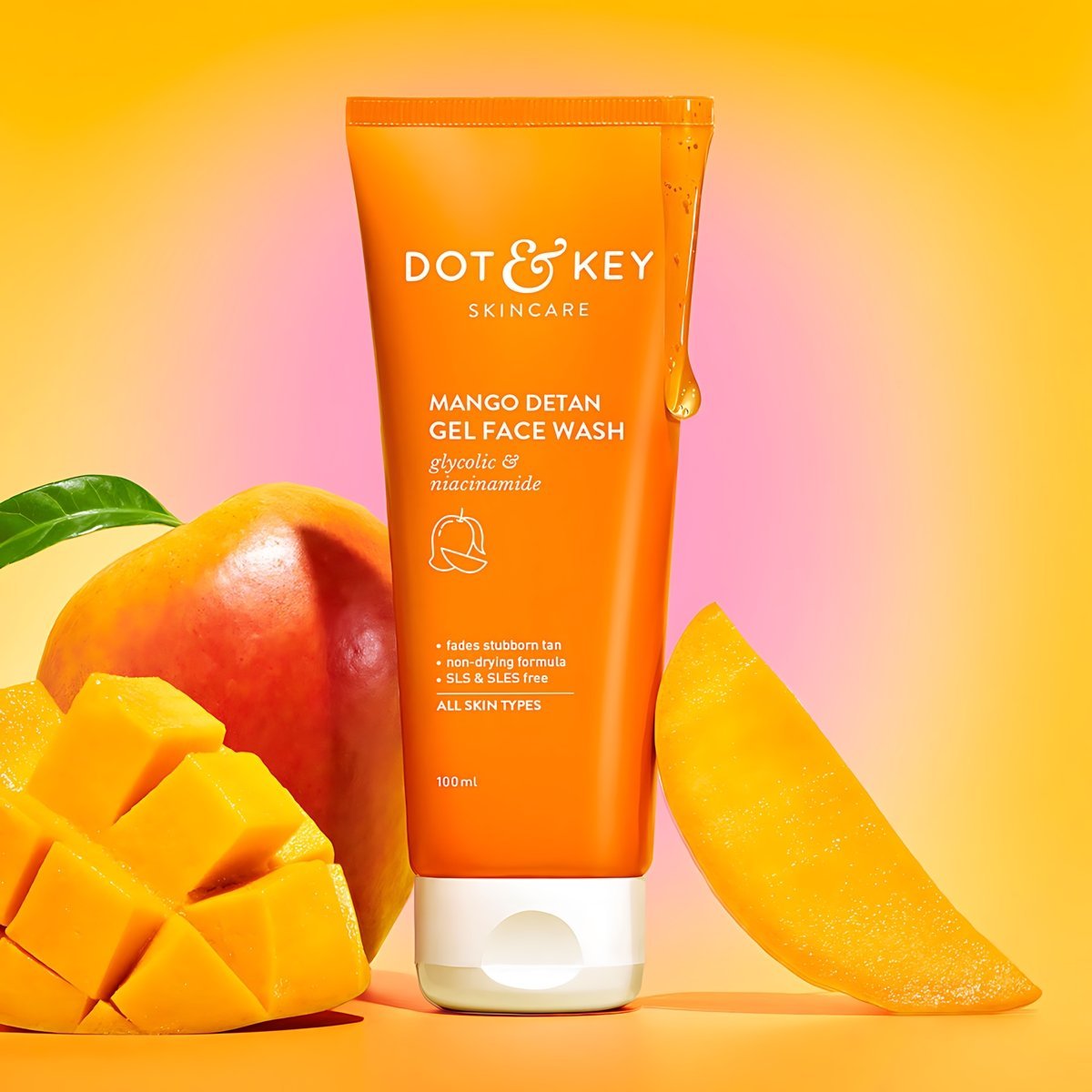 Dot - & Key Mango Detan Gel Face Wash - 100ml