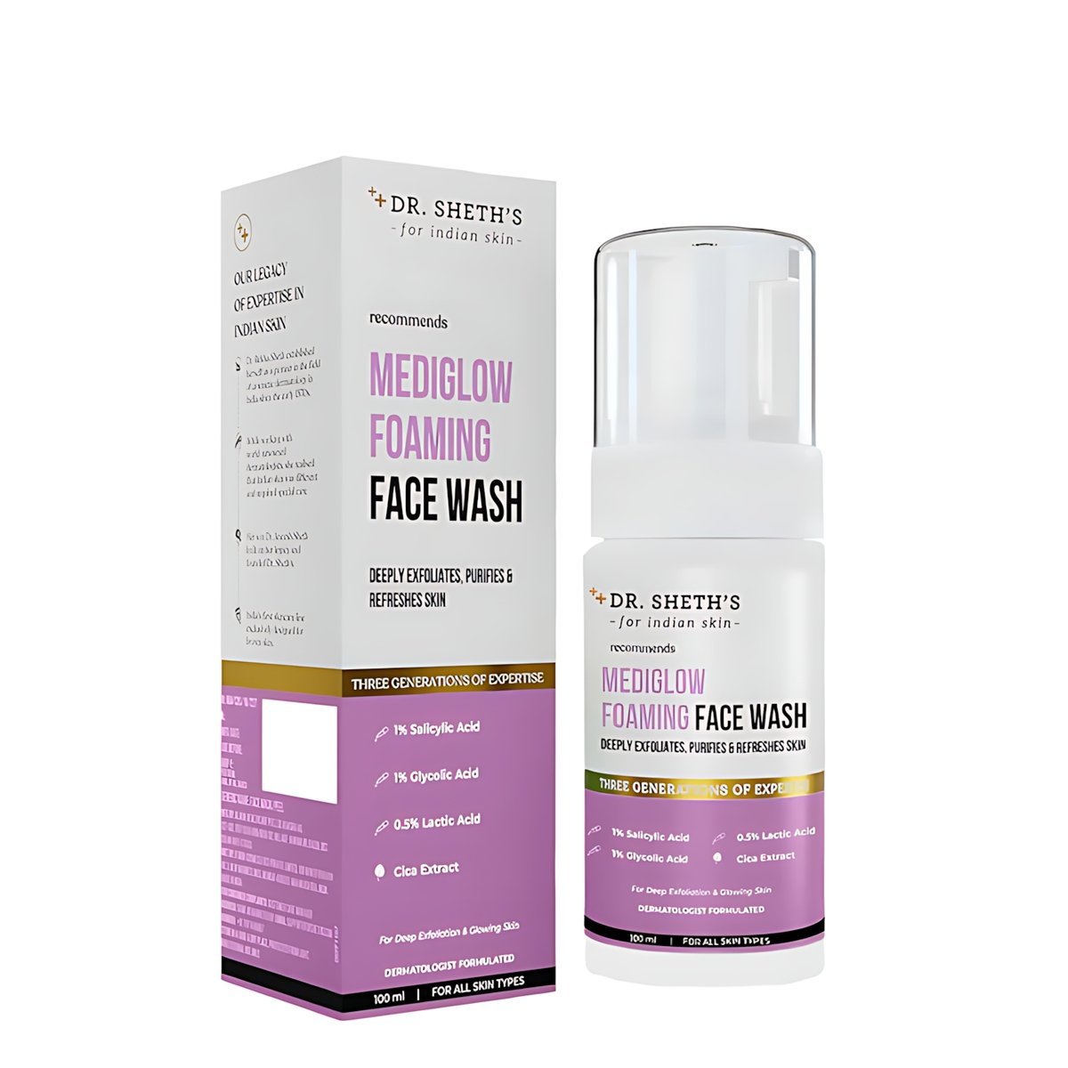Dr sheths - Mediglow Foaming Face Wash - 100ml