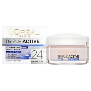 L'Oréal Triple Active day moisturiser normal to combination skin hydrating face cream UV protection moisturiser