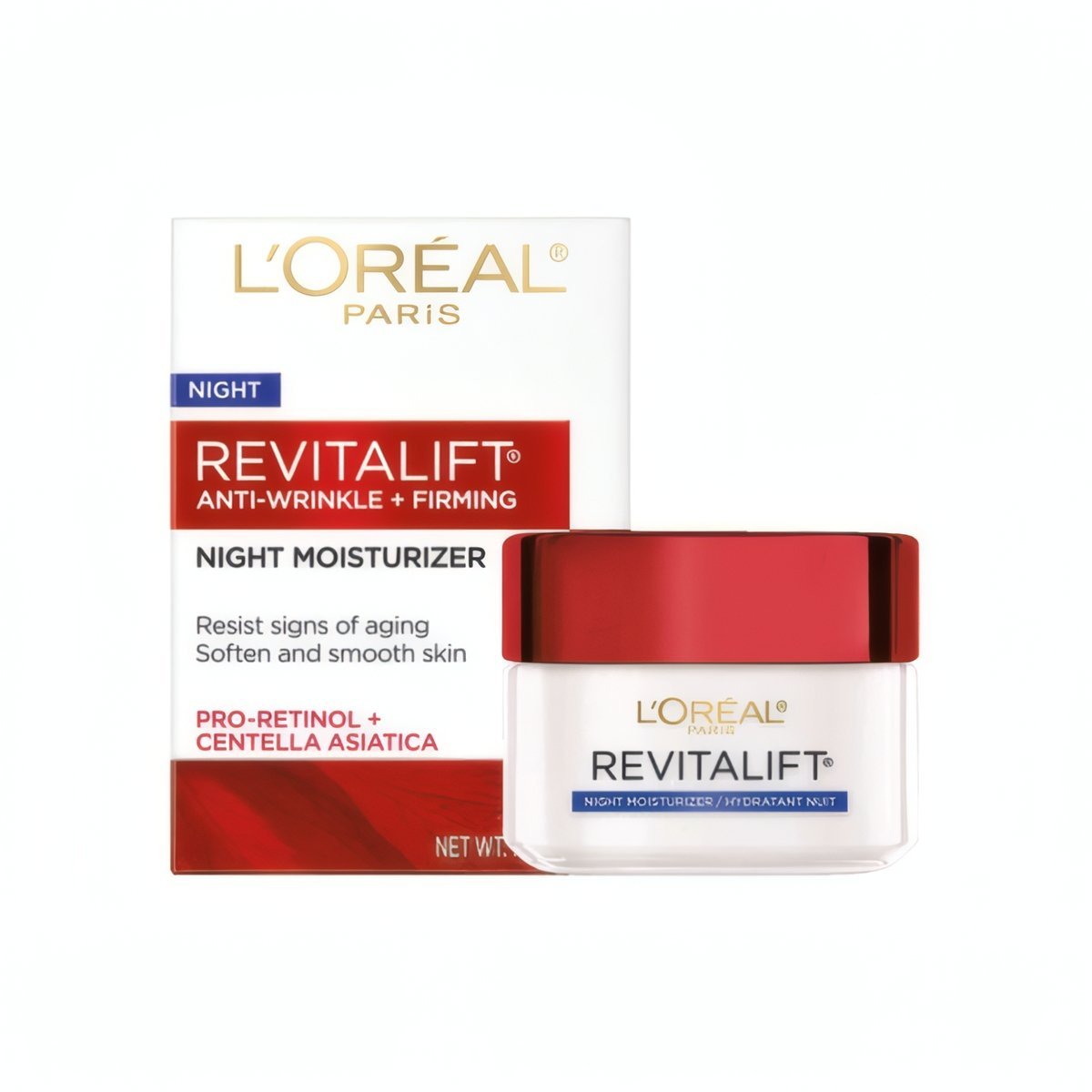 L'Oreal - Paris Revitalift Anti Wrinkle+Firming with Pro Retinol+Centella Asiatica Night Cream - 48g
