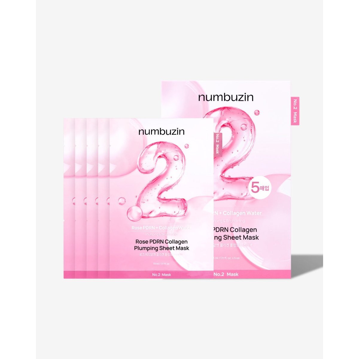 numbuzin - No.2 Rose PDRN Overnight Collagen Mask 1 sheet