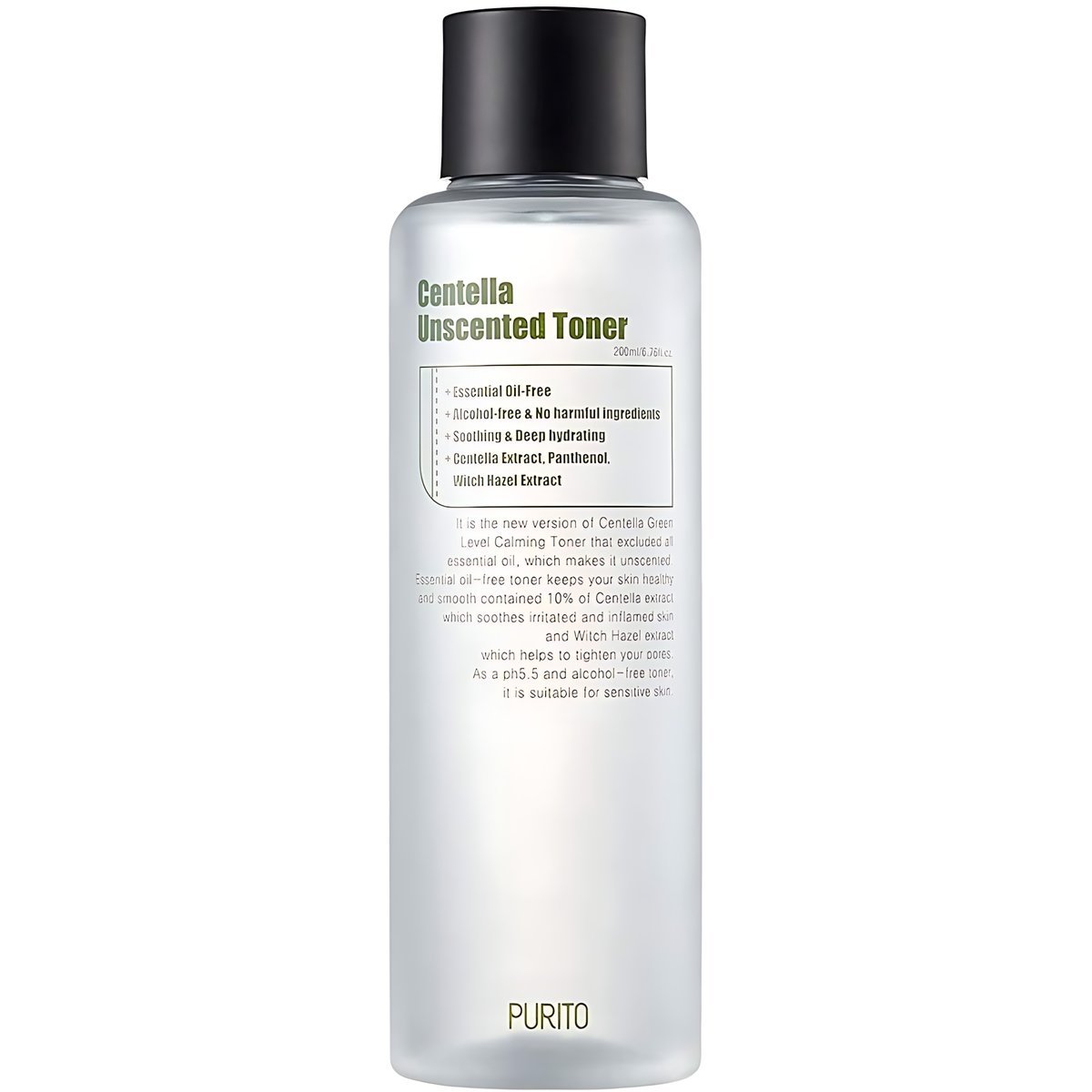 PURITO - CENTELLA UNSCENTED TONER - 200ml