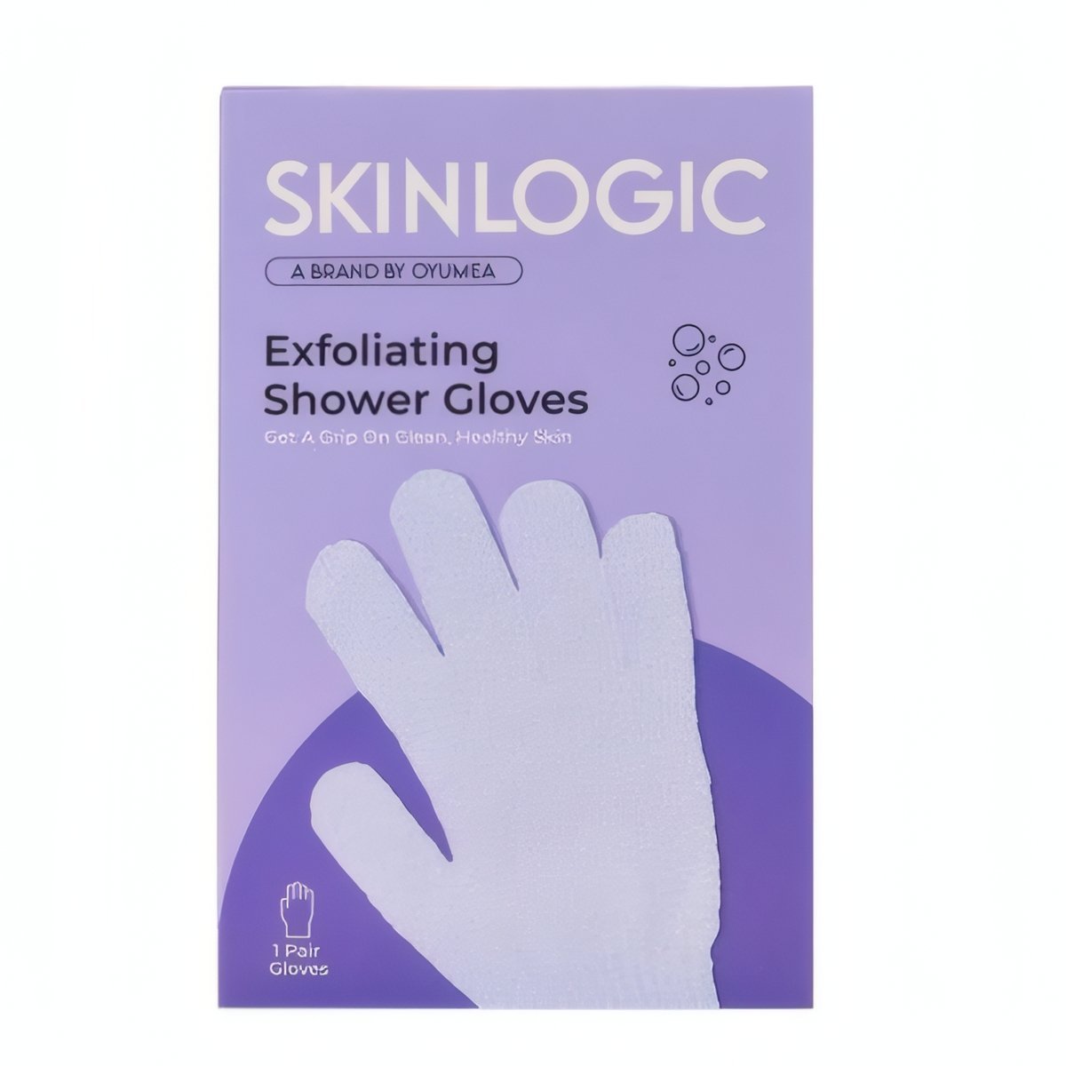 Skinlogic - Exfoliating Shower Gloves 1 Pair – Purple