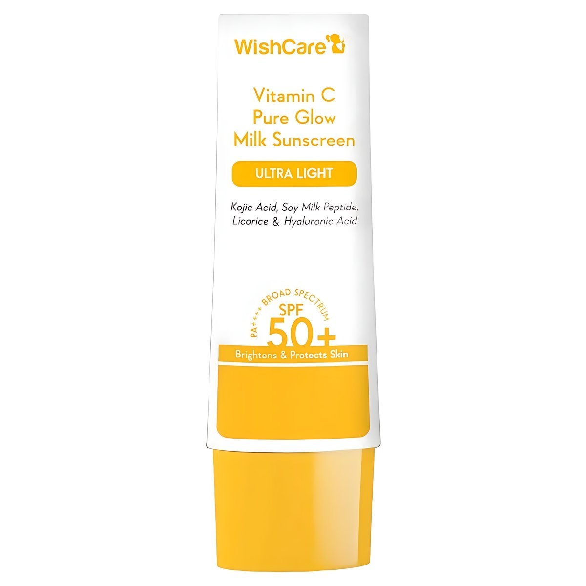 WishCare - Vitamin C Pure Glow Milk Sunscreen(ULTRA LIGHT) SPF 50 PA++++ - 50g
